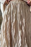 Twisted Sister Crinkle Midi Skirt Oyster
